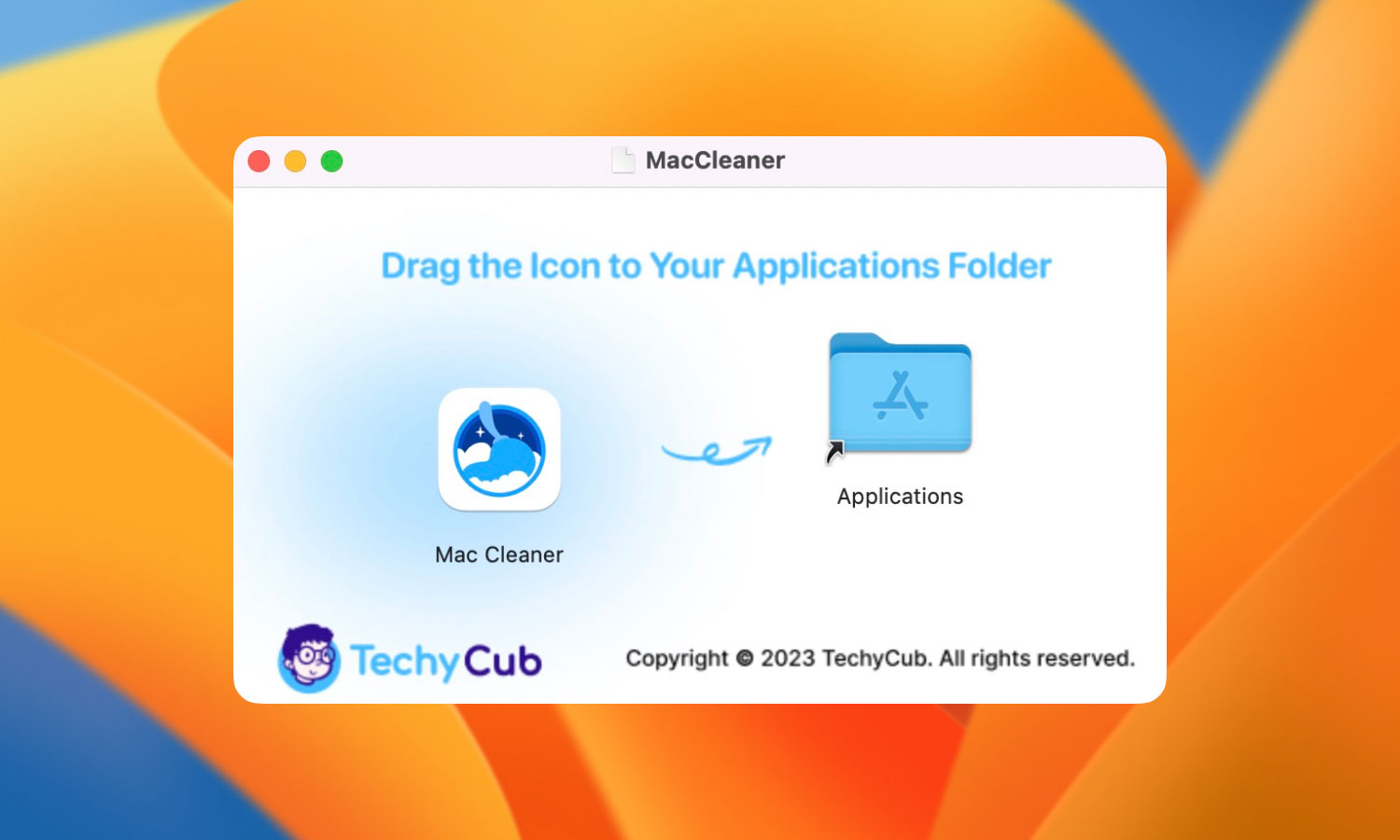 Installieren TechyCub Mac-Reiniger
