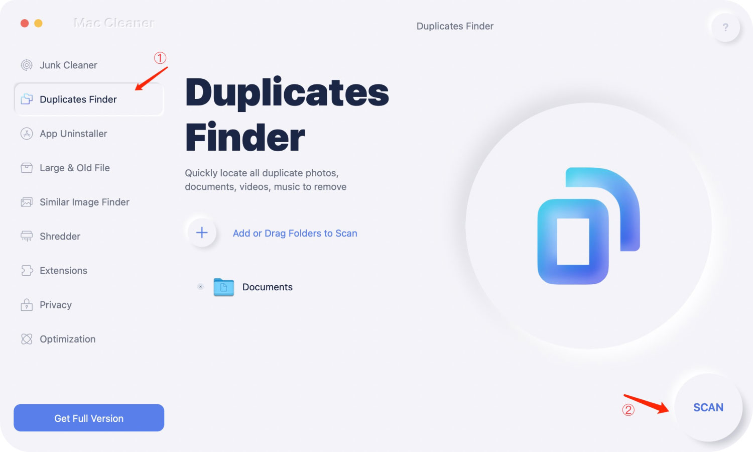 Scegli Duplicate Finder con TechyCub Mac Cleaner