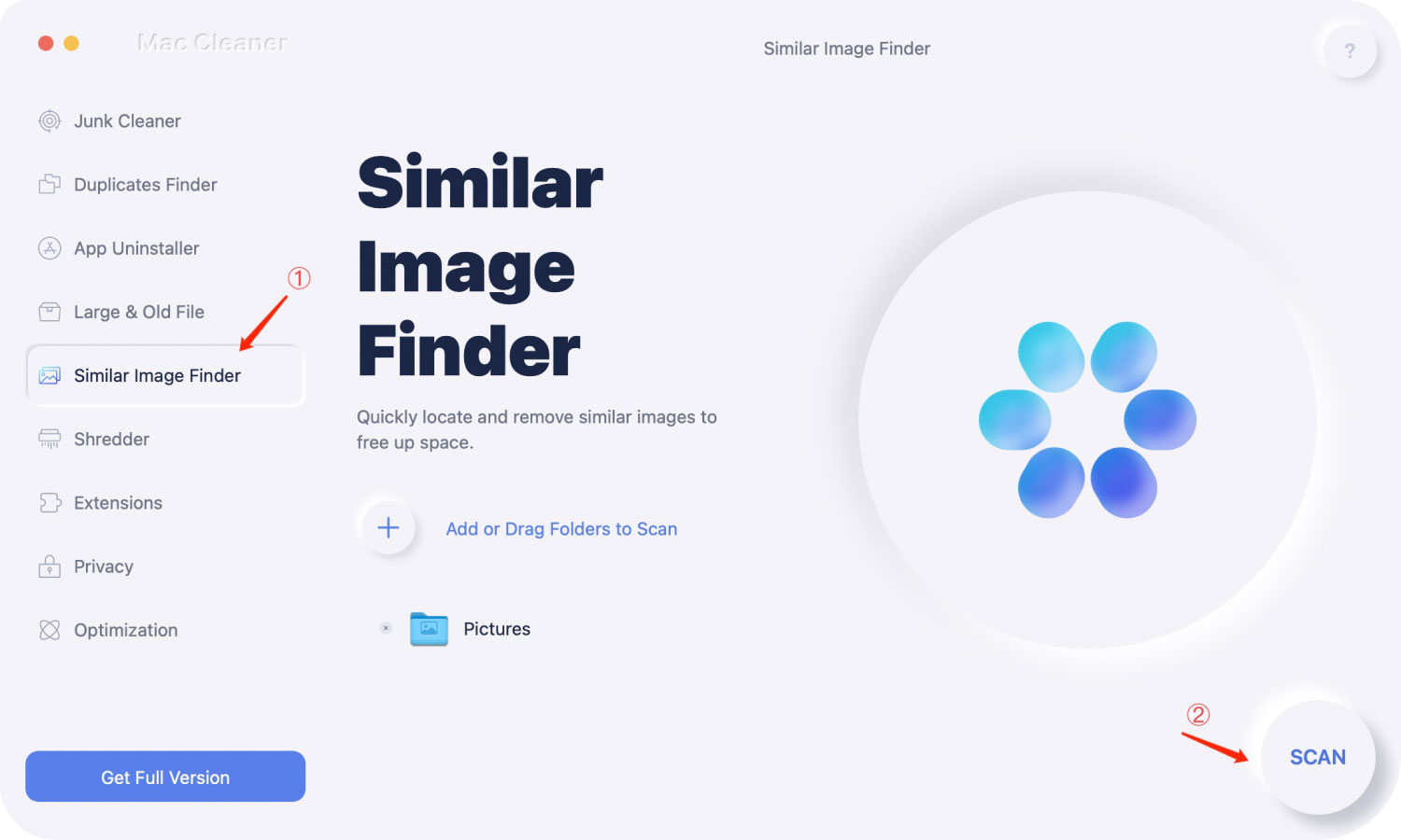 Wählen Sie Similar Image Finder, um ähnliche Fotos auf dem Mac zu bereinigen