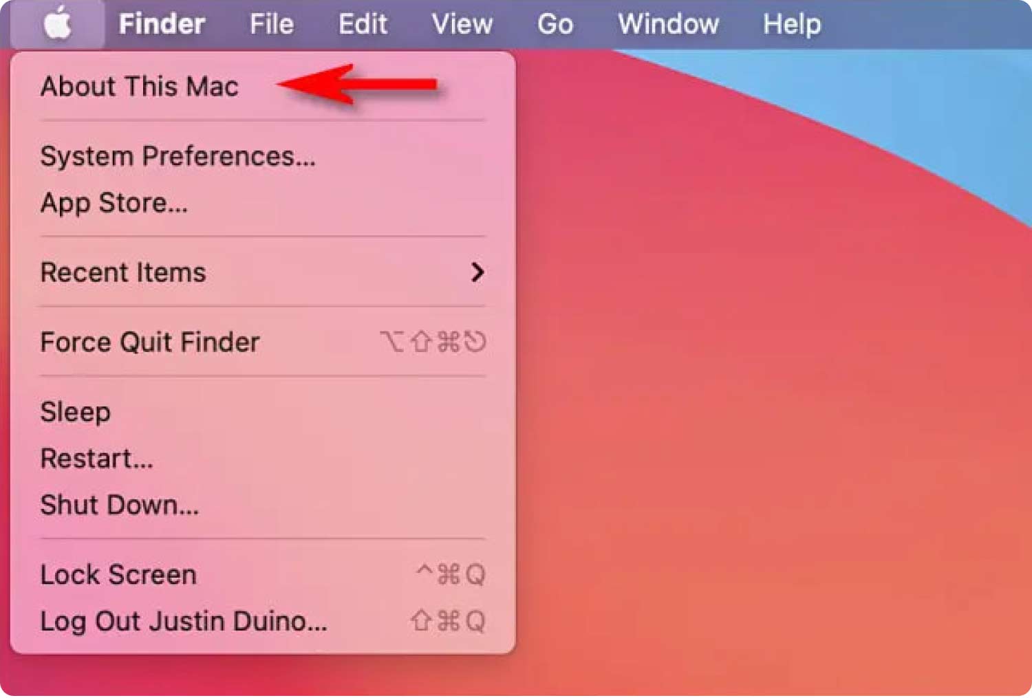 Controlla la RAM su Mac utilizzando il menu Apple