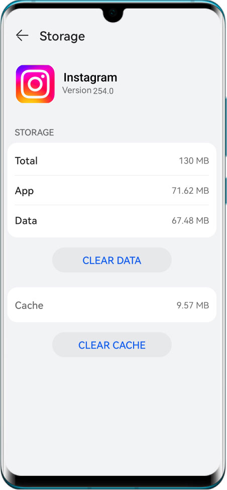 Cancella la cache di Instagram su Android