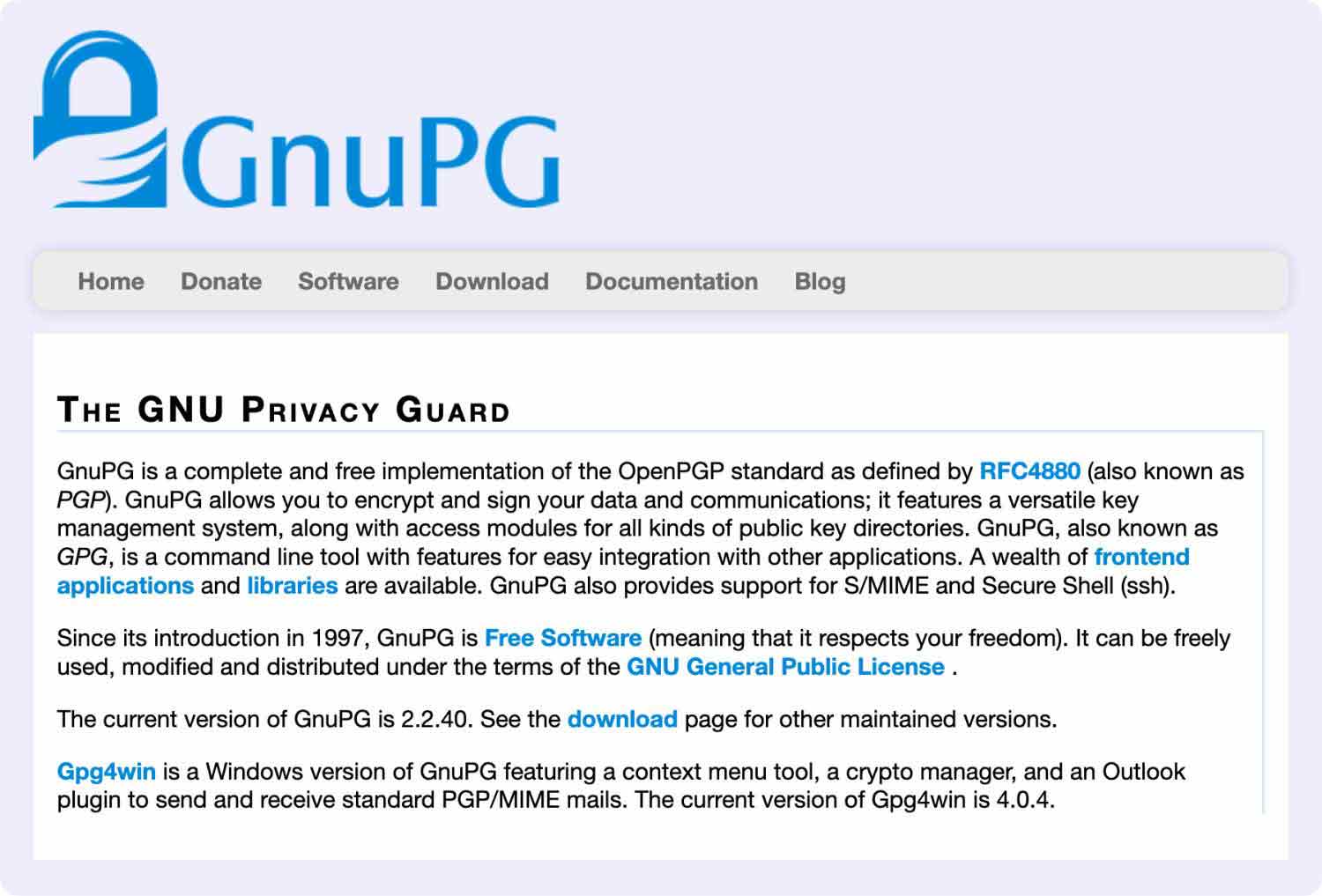 Miglior software di crittografia Gun Privacy Guard