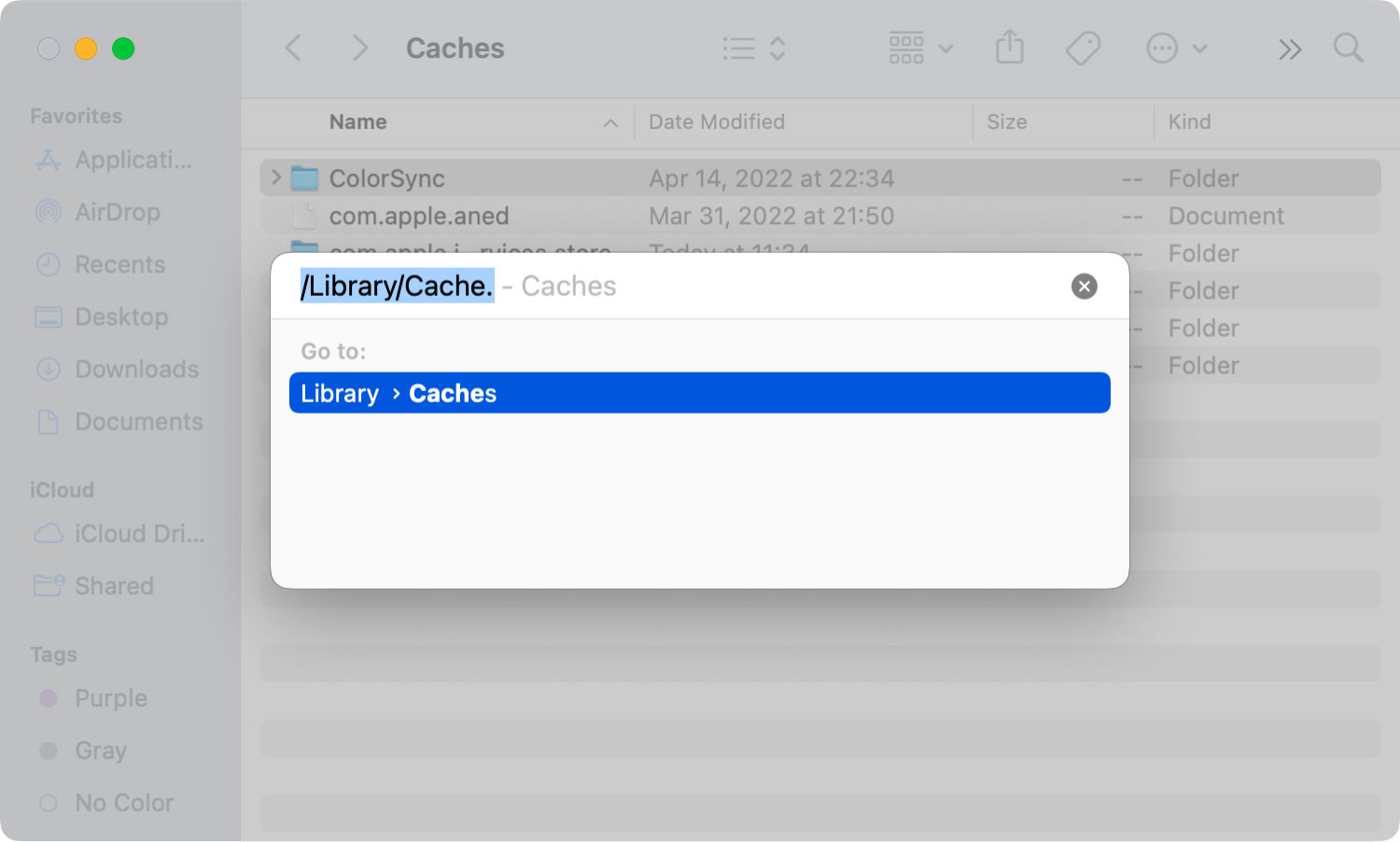 Find Cache Junk Files On Mac