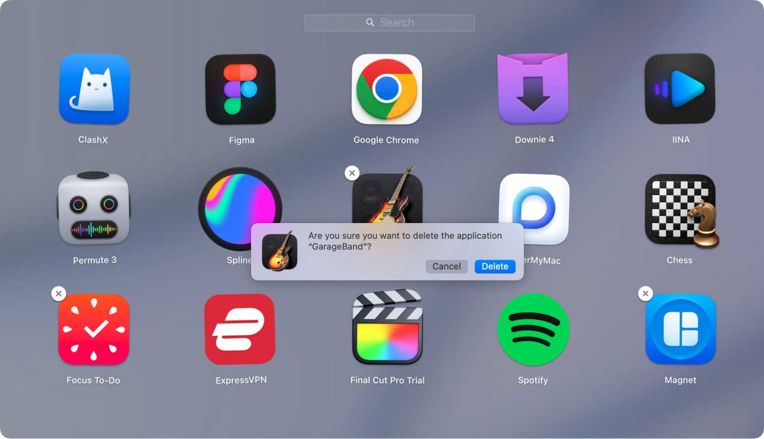 Beste app-verwijderprogramma voor Mac: Launchpad - ingebouwde tool