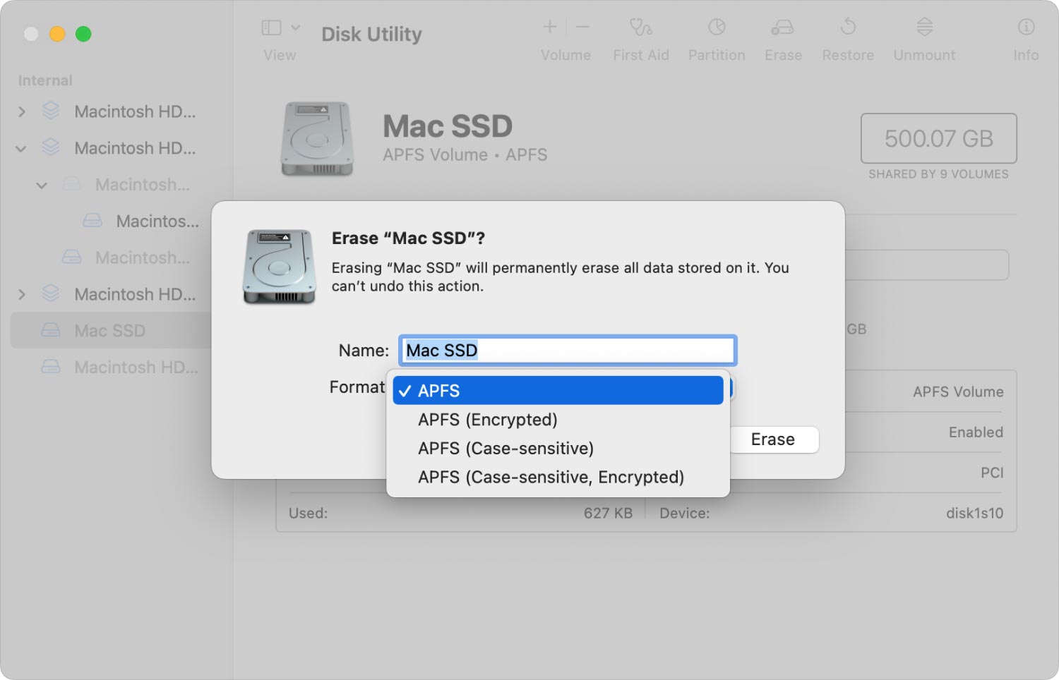設置為 Mac OS 擴展以修復 MacBook 卡在登錄屏幕上的問題