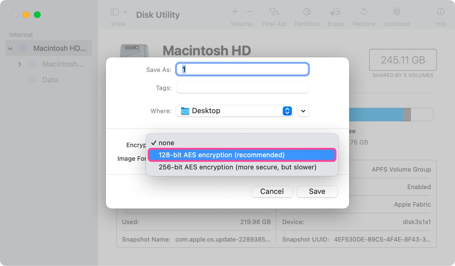 Chiffrement AES 128-bit