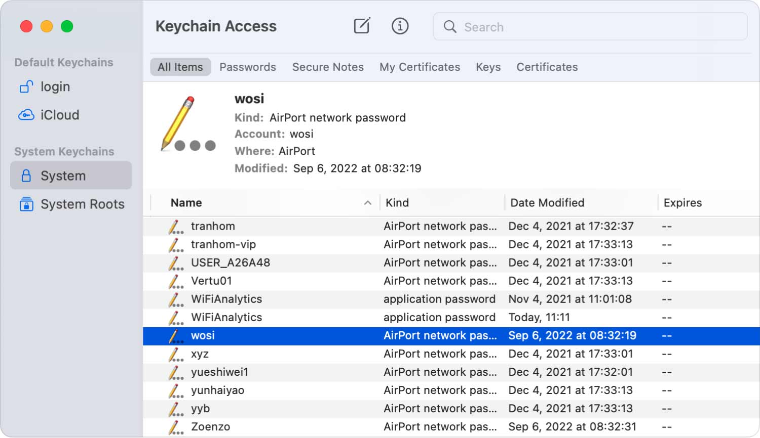 Hur man hittar wifi-lösenord på Mac-system
