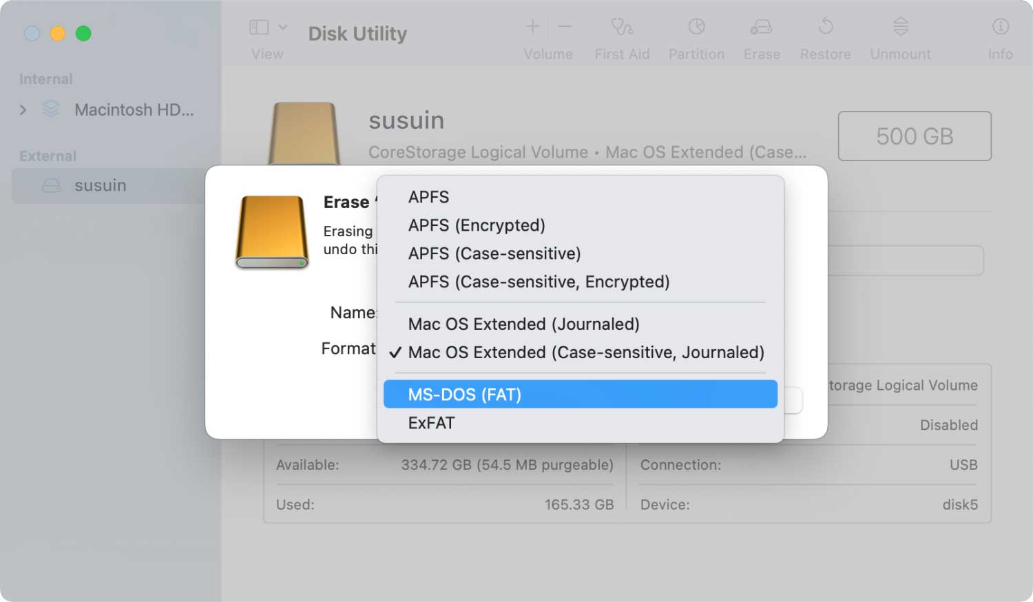 Comment formater USB sur Mac Fat32