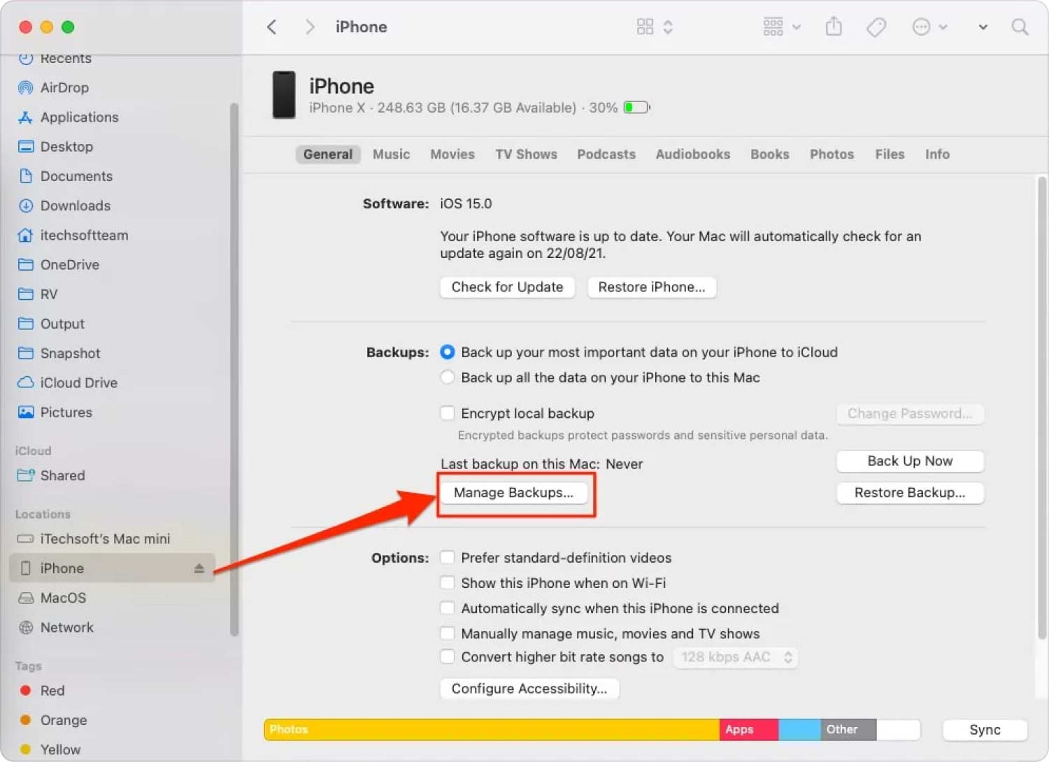 Geben Sie Speicherplatz auf dem Mac frei: Löschen Sie diese alten iOS-Backups