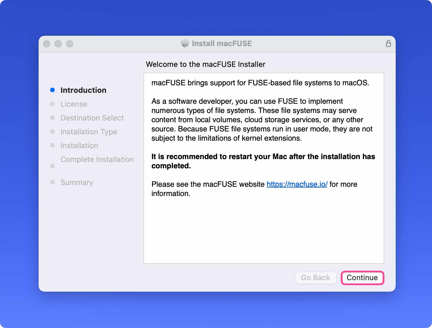 Osxfuse Install Introduction