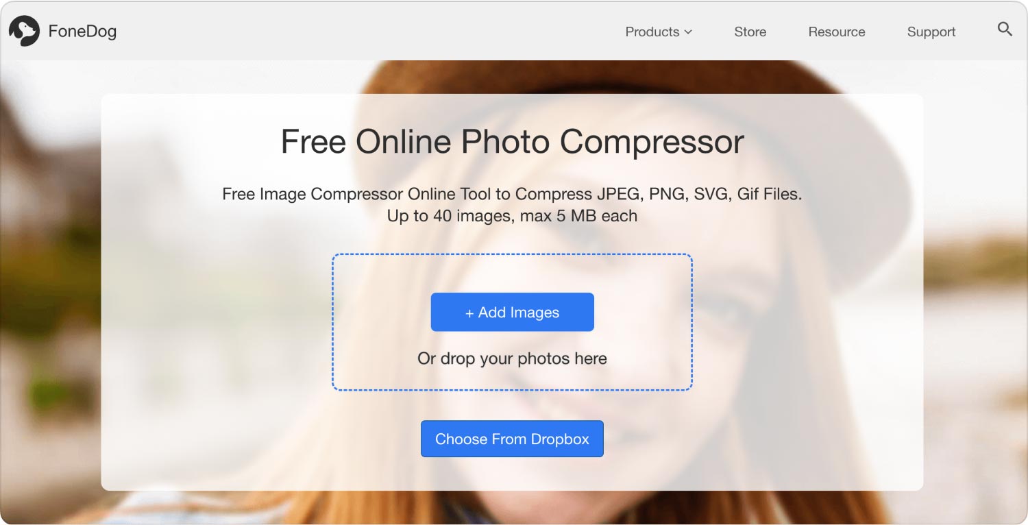 Redimensionner les images Compresseur de photos