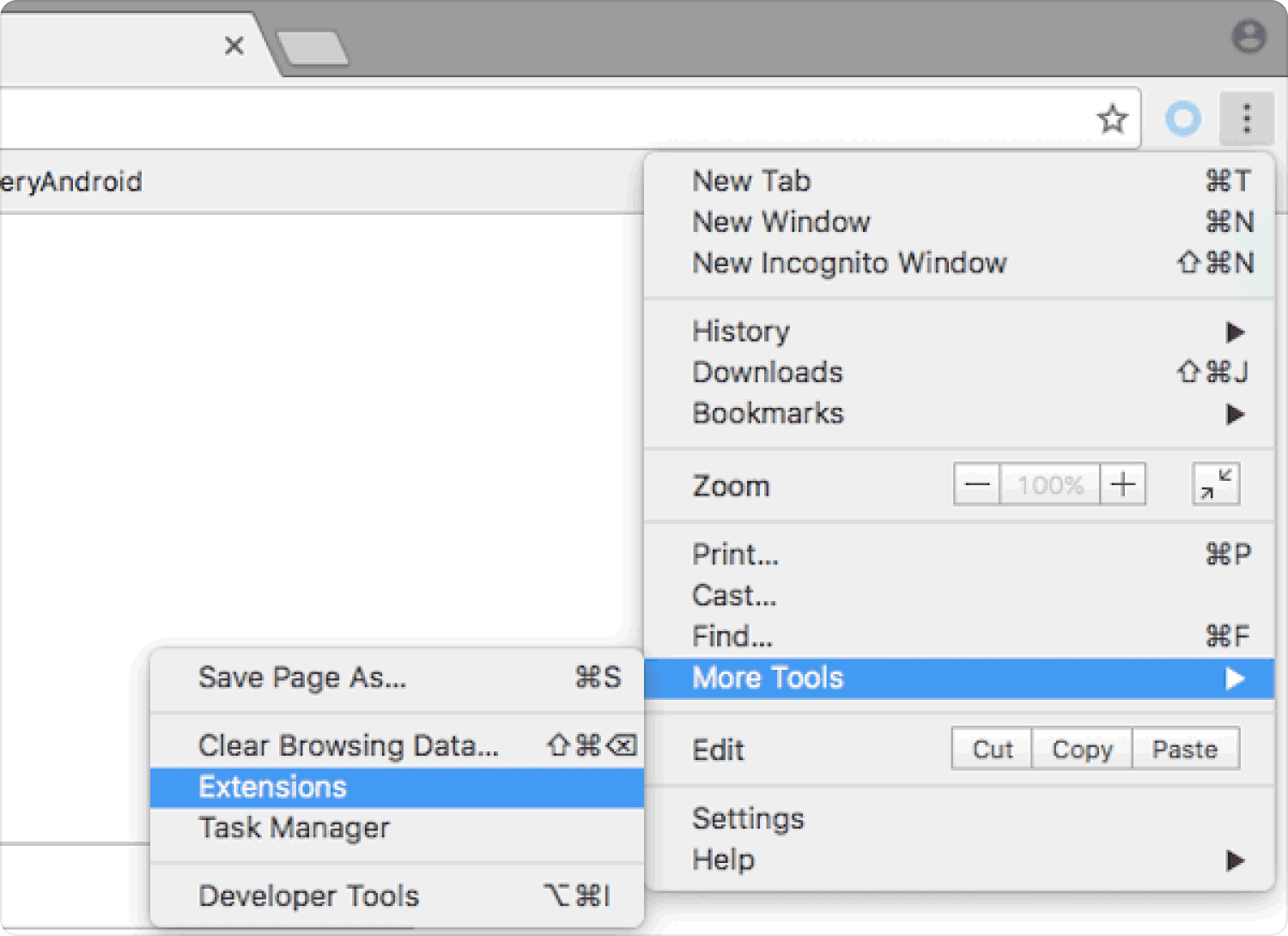 在 Chrome 上从 Safari 手动删除 Bing 重定向