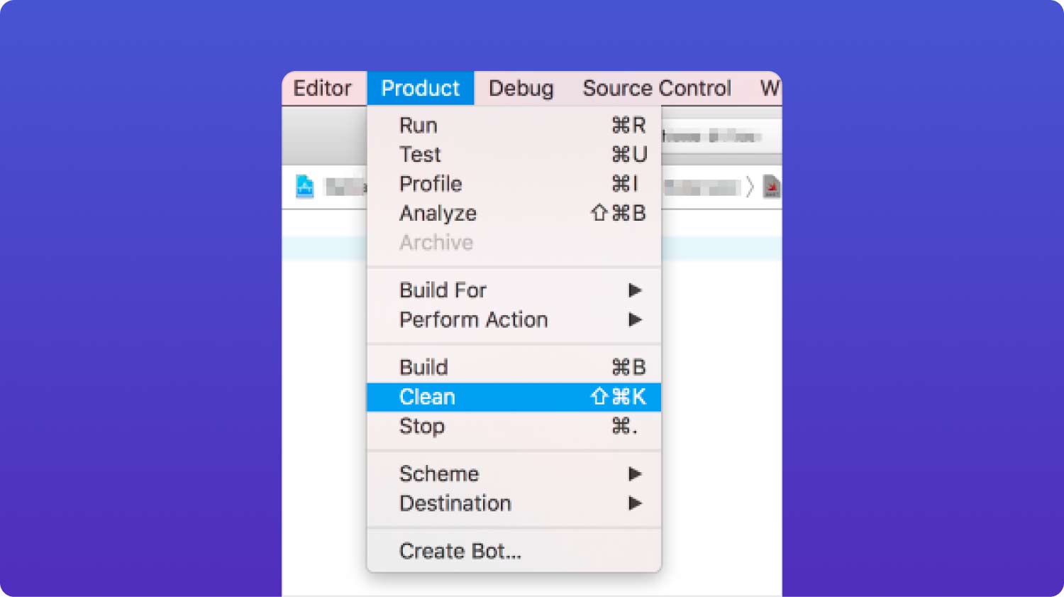 Clear Xcode Cache: Cleaning on the Build