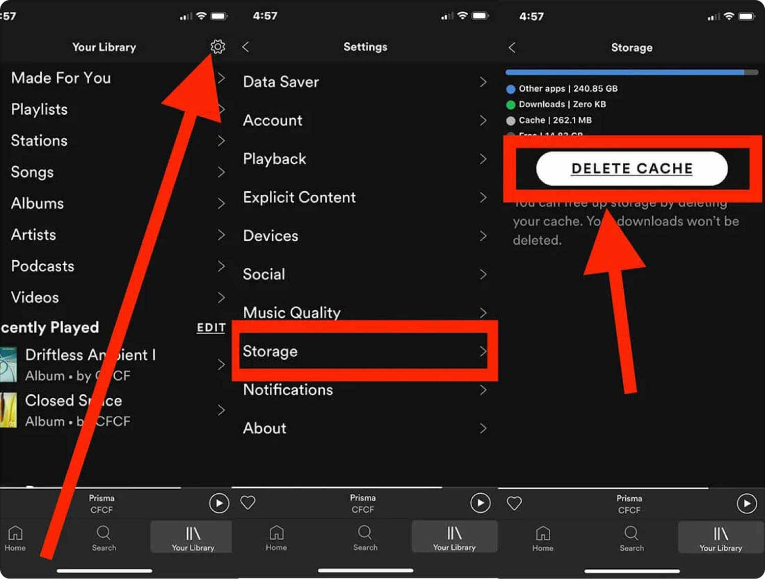 Clear Spotify Cache on Your Spotify App