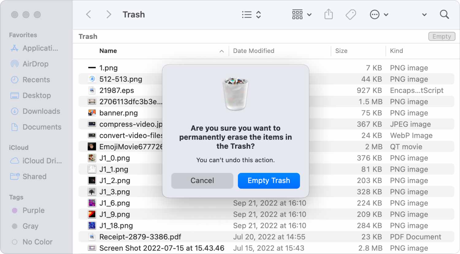 Supprimer les applications qui ne sont pas sécurisées sur Mac à l'aide du Finder