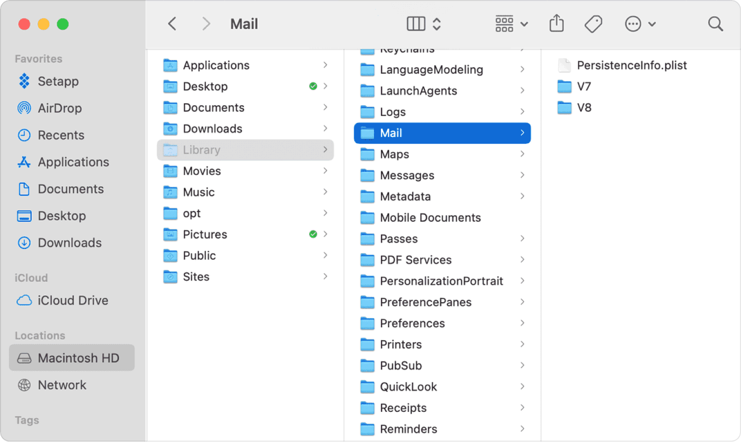 Mailopslag op Mac handmatig verwijderen
