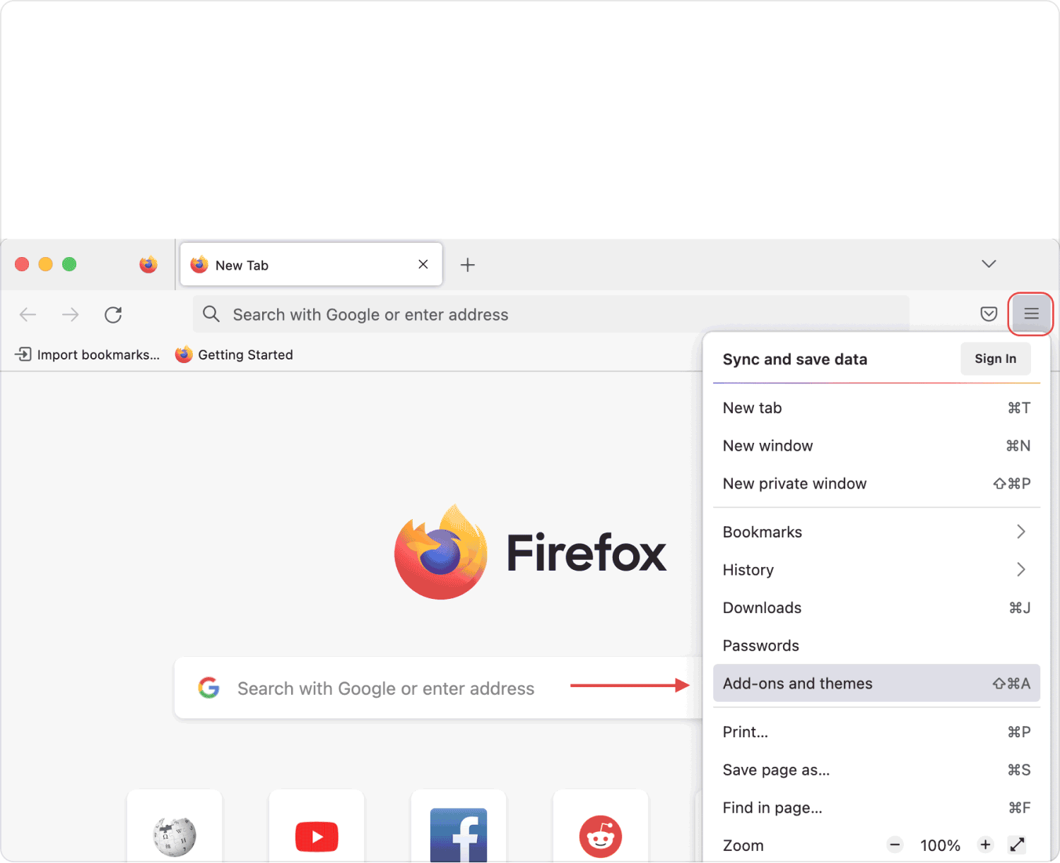 Desinstalar la extensión del navegador de Dashlane - Firefox