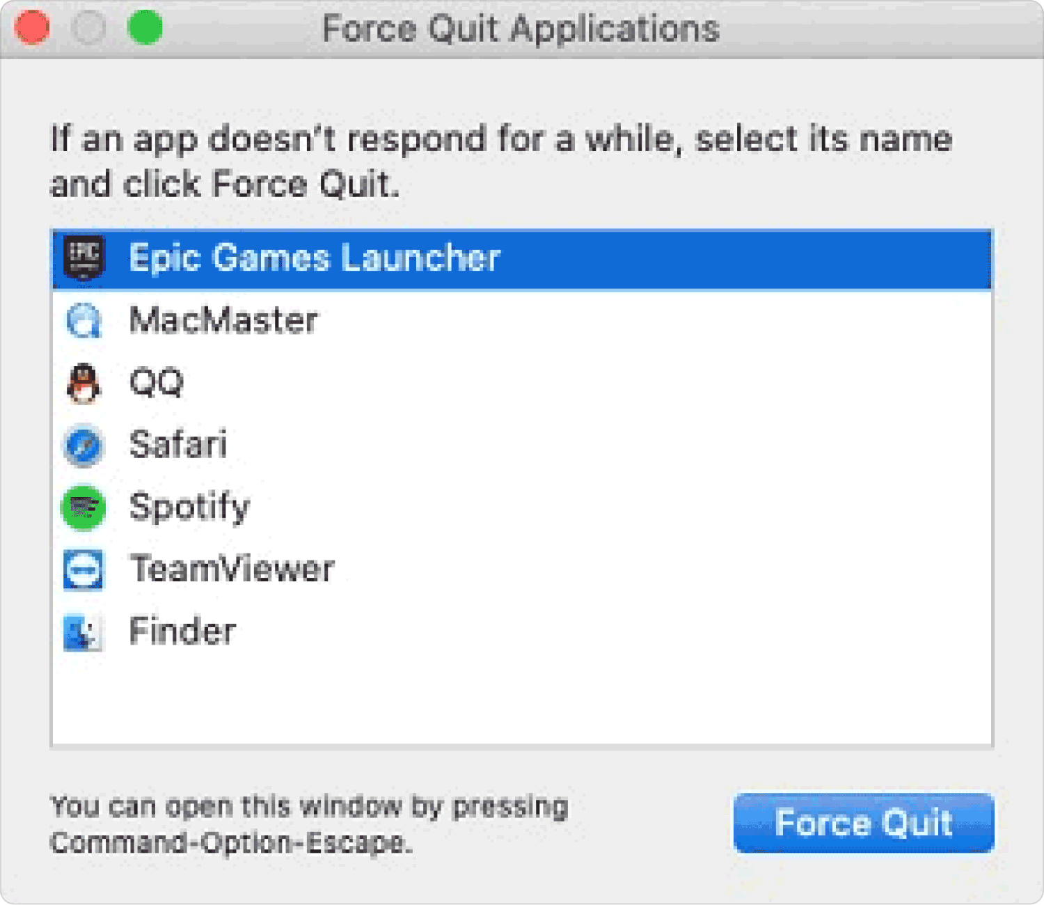 アンインストーラーを使用して Mac で Epic Games Launcher をアンインストールする