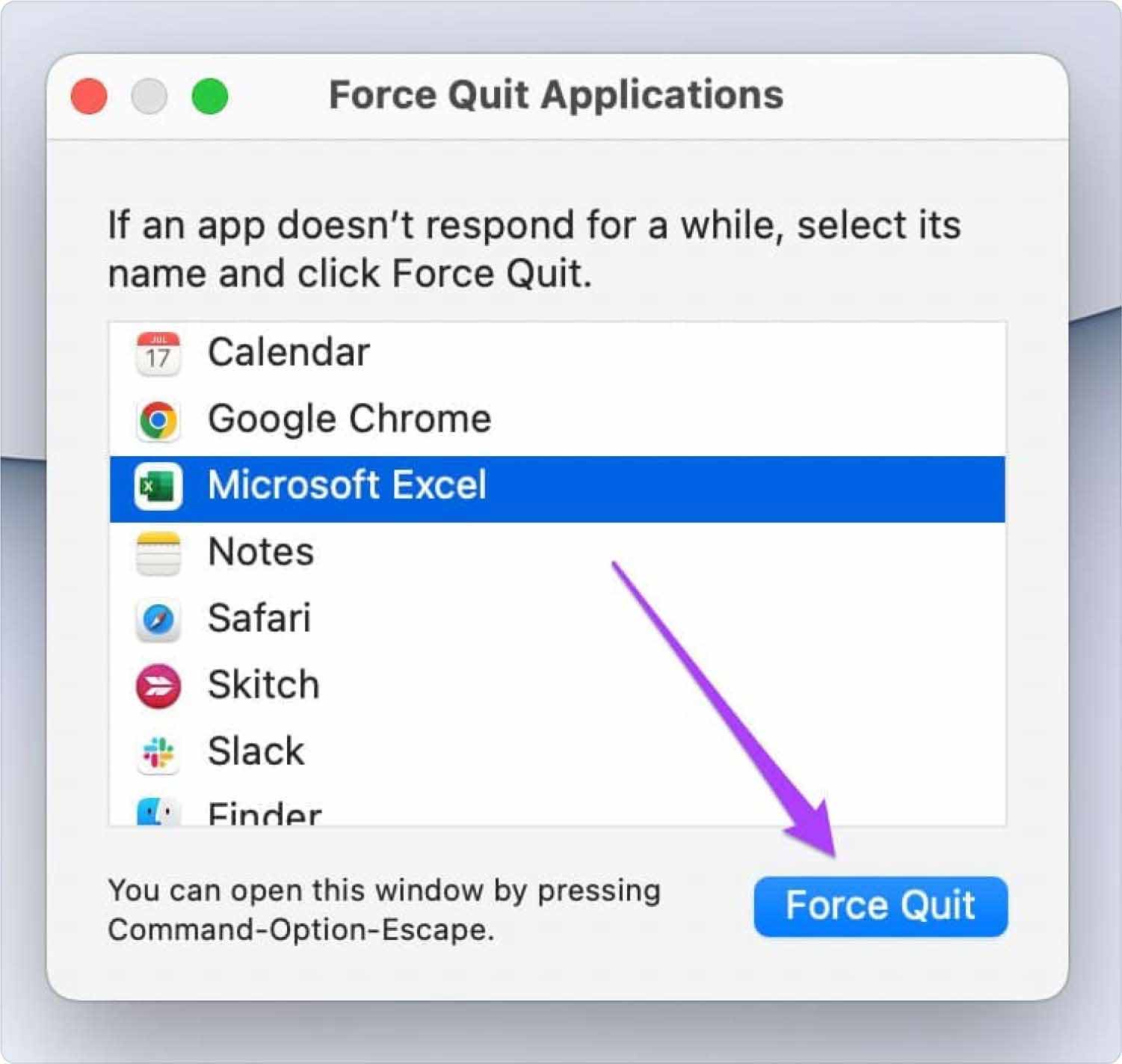 Odinstaluj program Excel na komputerze Mac za pomocą wbudowanego dezinstalatora