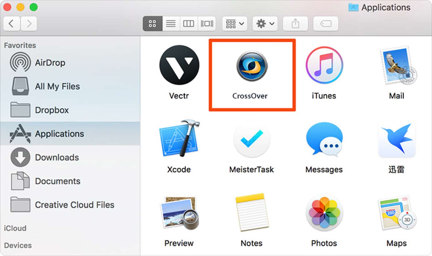 Avinstallera Crossover på Mac manuellt