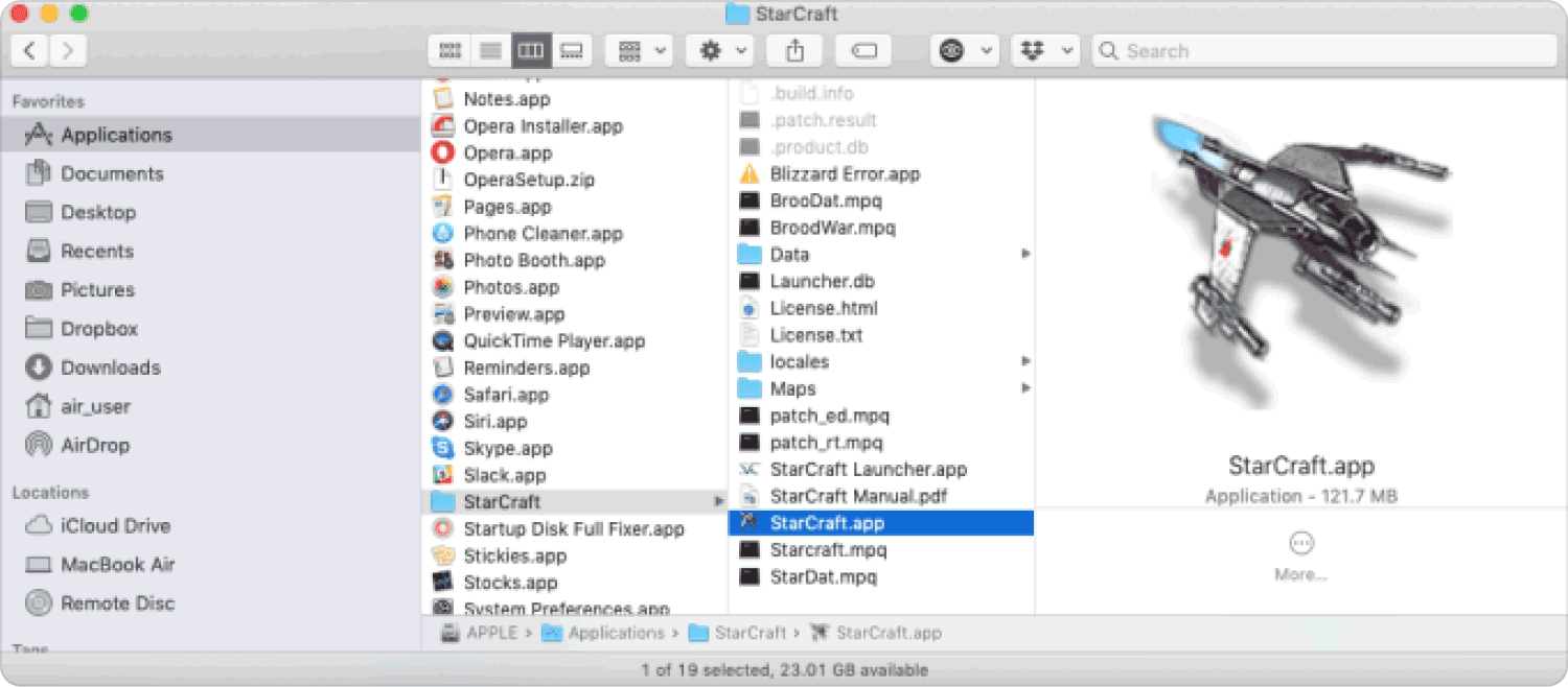 Finder'ı Kullanarak StarCraft'ı Mac'ten Kaldırma