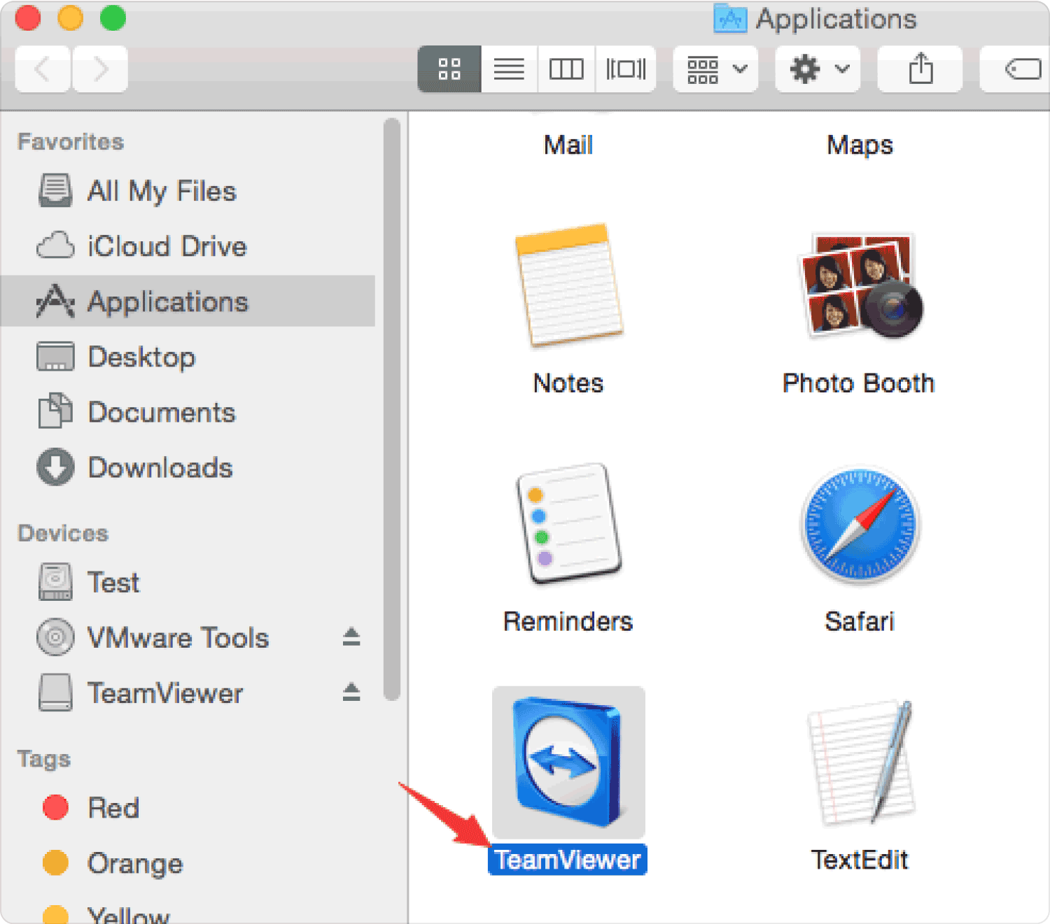 使用手动选项在 Mac 上删除 TeamViewer