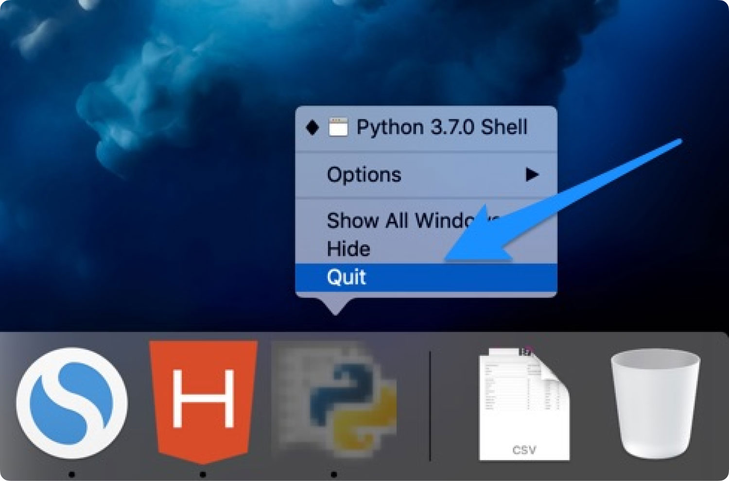 Kaldırıcıyı Kullanarak Mac'te Python'u Kaldırma