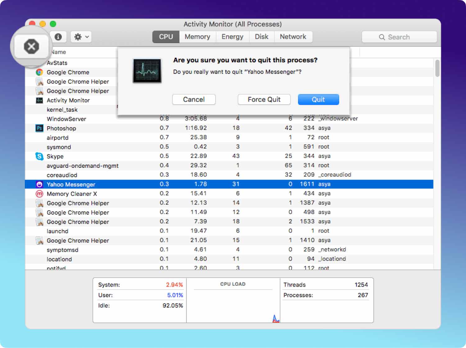 Deinstallieren Sie Yahoo auf dem Mac mit dem integrierten Deinstallationsprogramm