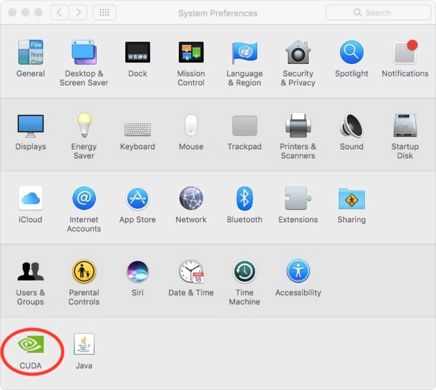 Nvidia Cuda-stuurprogramma's op Mac handmatig verwijderen
