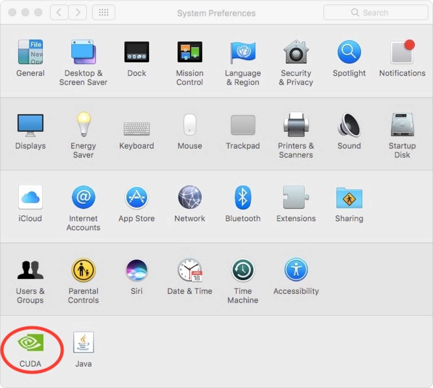 Disinstalla manualmente i driver Nvidia Cuda su Mac