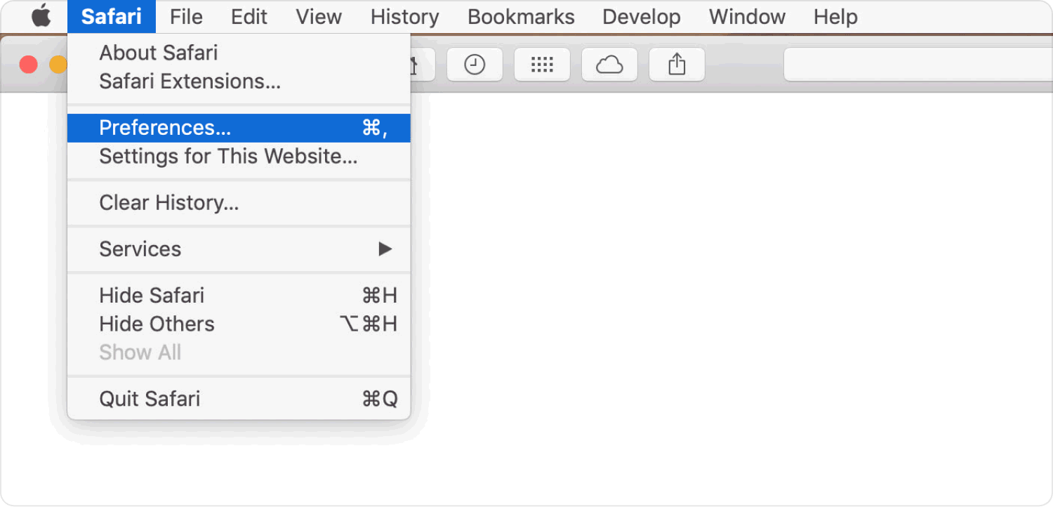 在 Mac 上的 Safari 浏览器中手动删除 Bing 重定向