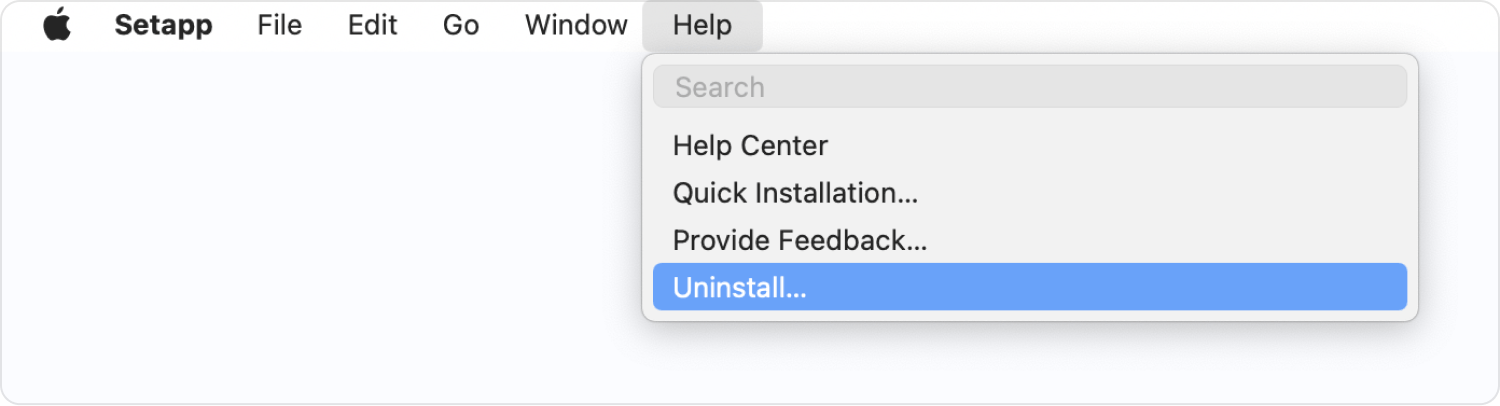 Disinstalla Setapp su Mac