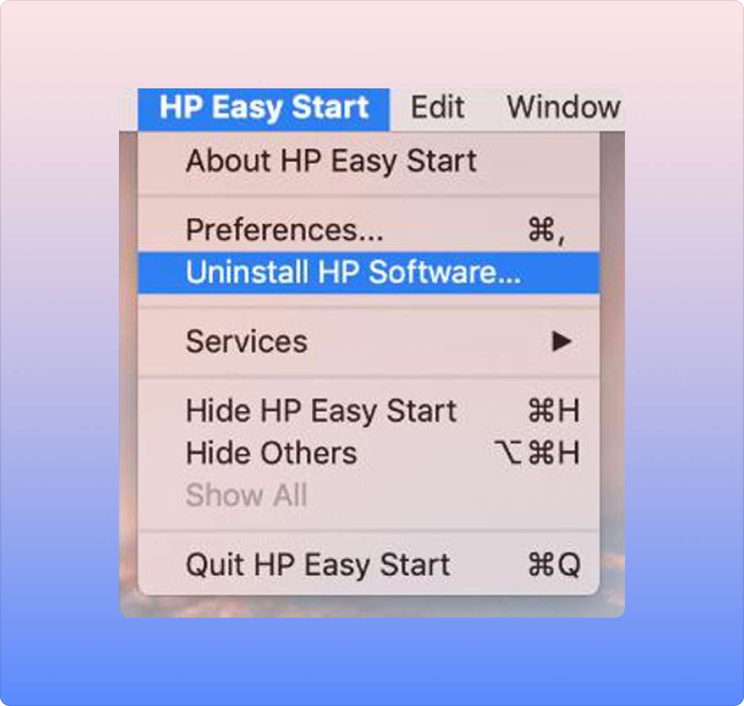 Désinstallation de l'imprimante HP sur Mac