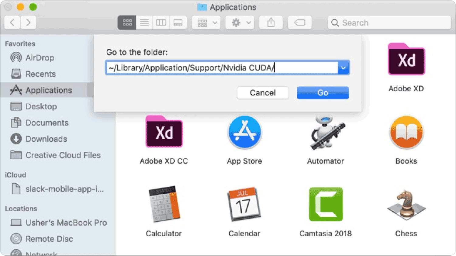 Disinstalla manualmente i driver Nvidia Cuda su Mac