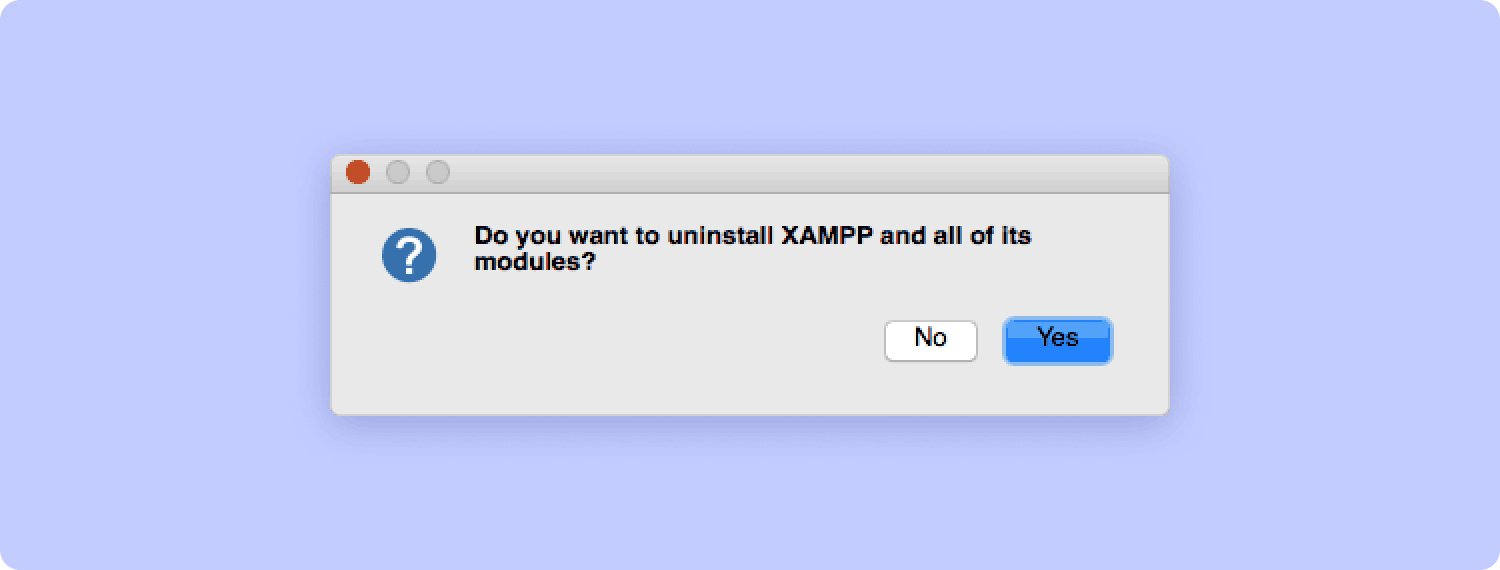 Uninstall Xampp on Mac Internally