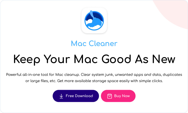 Scarica, installa ed esegui Mac Cleaner.