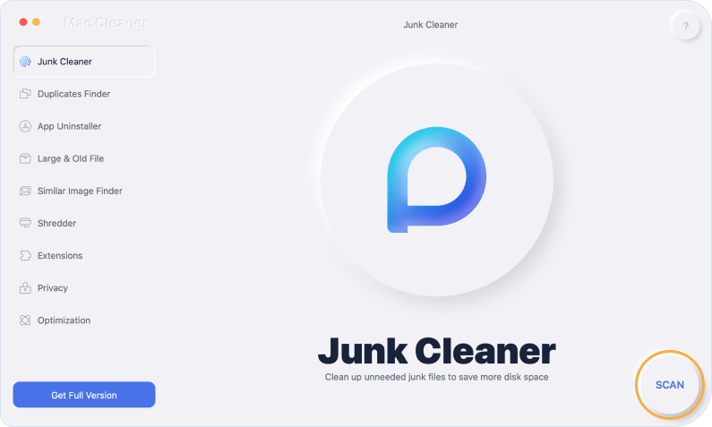 انقر فوق وحدة Junk Cleaner واضغط SCAN.